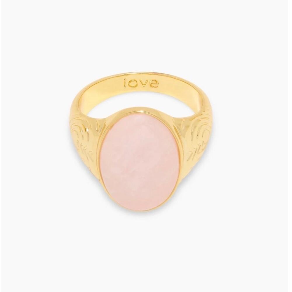 Gorjana Rose Quartz Power Gemstone Love Ring 8